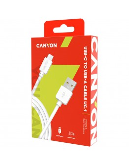 CANYON Type C USB Standard cable, 1M, White