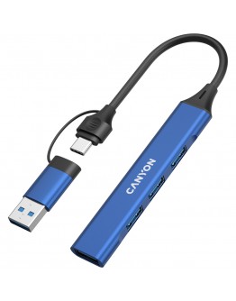 CANYON hub DS-02 4in1 USB-A/C Blue