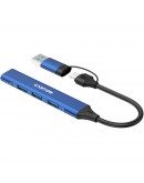 CANYON hub DS-02 4in1 USB-A/C Blue