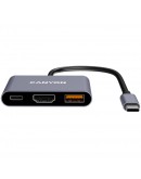 CANYON hub DS-4 3in1 USB-C Grey
