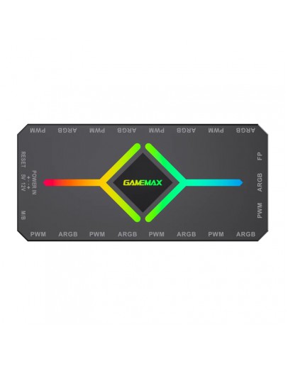 Gamemax разклонител за вентилатори Fan Hub - V4.0 PWM ARGB Hub + Controller Black