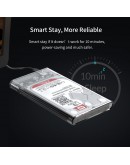 Orico външна кутия за диск Storage - Case - 2.5 inch 5Gbps Type-C Transparent - 2139C3-G2-CR-EP