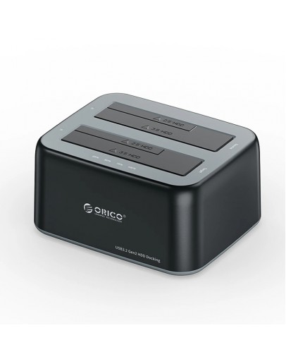 Orico докинг станция Storage - HDD/SSD Dock - 2 BAY 2.5/3.5 USB-C/USB-A - 6829C3-V1
