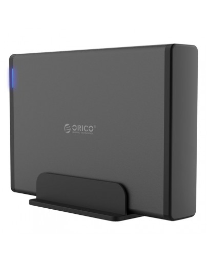 Orico кутия за диск Storage - Case - 3.5 inch Vertical, USB3.0, Power adapter, UASP, black - 7688U3-BK