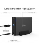 Orico кутия за диск Storage - Case - 3.5 inch Vertical, USB3.0, Power adapter, UASP, black - 7688U3-BK