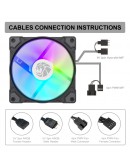 Gamemax вентилатор Fan 120mm - FN12A-S5 - Addressable RGB