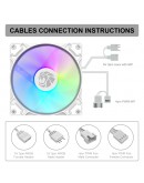 Gamemax вентилатор Fan 120mm - FN12A-S5-W - Addressable RGB