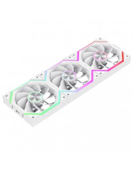 Gamemax Комплект вентилатори Fan Pack 3-in-1 3x120mm - FN12A-N2 WL-RW - Reverse, Daisy-Chain, A-RGB, White