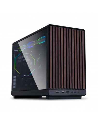 Lian Li кутия Case mATX - DAN Cases A3 Wood - Black