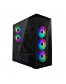 Arctic кутия Case E-ATX - Xtender VG (Mirror Black) - PCIe Gen 4 riser included, 5 A-RGB Fans included