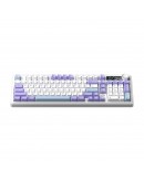 Ajazz геймърска механична клавиатура Wireless Gaming Mechanical Keyboard AK980 V2 - Maillard Switch [Linear] (English US), Purple, White
