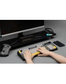 Ajazz геймърска механична клавиатура Wireless Gaming Mechanical Keyboard AK980 V2 - Maillard Switch [Linear] (English US), Purple, White