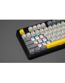 Ajazz геймърска механична клавиатура Wireless Gaming Mechanical Keyboard AK980 V2 - Maillard Switch [Linear] (English US), Purple, White