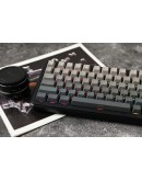 Ajazz геймърска механична клавиатура Wireless Gaming Mechanical Keyboard AK820 MAX - White birch [Linear] (English US), Side Printed, Gray