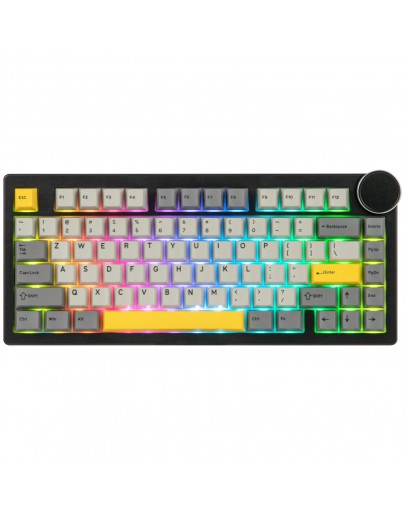 Ajazz геймърска механична клавиатура Gaming Mechanical Keyboard AK820 V2 - Arctic Isle Magnetic Switch [Linear] (English US), Black, Gray, Yellow