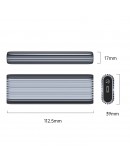 Orico външна кутия за диск Storage - Case - M.2 NVMe M-key 10 Gbps, Aluminium - AM2C3-G2-GY