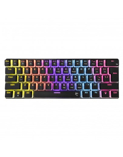 White Shark геймърска механична клавиатура Gaming Mechanical Keyboard ASHIKO 2 - Blue Switches (English US), Black