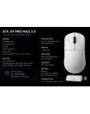 ATK професионална геймърска мишка Wireless Gaming Mouse A9 Pro Max 2.0 Tri-mode Nearlink - 8K, White