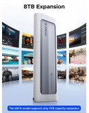 Orico външна кутия за диск Storage - Case - M.2 NVMe M-key 10 Gbps, Silicone Protective Case - AXM2-G2-GY-BP
