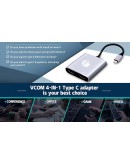 VCom докинг станция Docking Station USB-C 4-in-1 - CU450S - HDMI x 2, USB2.0, USB-C PD3.0 100W, MST