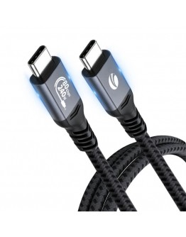 VCom кабел Cable Thunderbolt 5 / USB4 - USB-C 80Gbps PD240W 1m Black - CU584M-1m
