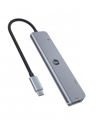 VCom докинг станция Docking Station Type-C 7-in-1 - CUE39 - PD3.0 100W, HDMI x 2, USB3.0 x 2, SD, TF