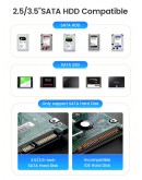 Orico докинг станция Storage - HDD/SSD Dock - 2 BAY Offline Clone 2.5/3.5 USB-C/USB-A - DD28C3-C