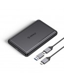 Orico външна кутия за диск Storage - Case - 2.5 inch USB-C/A Black - DDL25-C3-BK