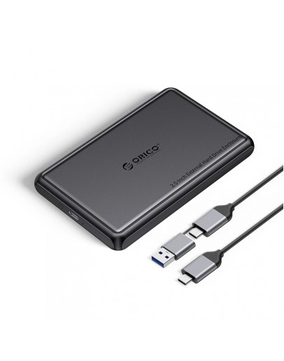 Orico външна кутия за диск Storage - Case - 2.5 inch USB-C/A Black - DDL25-C3-BK
