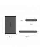 Orico външна кутия за диск Storage - Case - 2.5 inch USB-C/A Black - DDL25-C3-BK