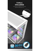 Darkflash кутия Case ATX - DS900 White - USB-C