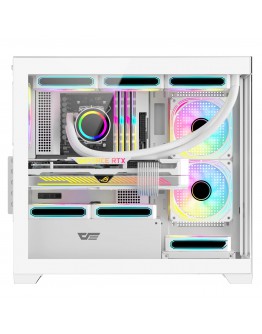 Darkflash кутия Case mATX - DS900M White - 6 x 120 mm Infinity Mirror A-RGB