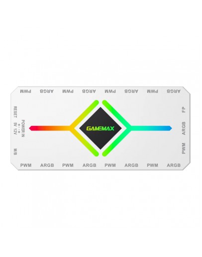Gamemax разклонител за вентилатори Fan Hub - V4.0 PWM ARGB Hub + Controller White