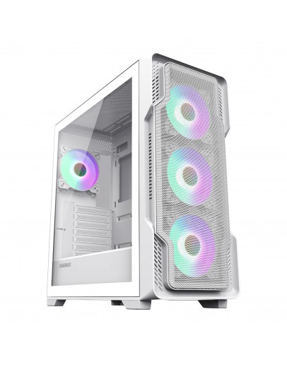 Gamemax кутия Case EATX - SIEGE White - Addressable RGB