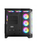 Gamemax кутия Case ATX - HYPE-A Black - 4 x 120 mm Addressable RGB fans