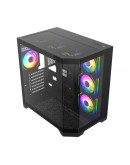 Gamemax кутия Case ATX - HYPE-A Black - 4 x 120 mm Addressable RGB fans