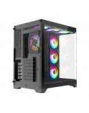 Gamemax кутия Case ATX - HYPE-A Black - 4 x 120 mm Addressable RGB fans