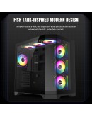 Gamemax кутия Case ATX - HYPE-A Black - 4 x 120 mm Addressable RGB fans