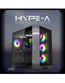 Gamemax кутия Case ATX - HYPE-A Black - 4 x 120 mm Addressable RGB fans