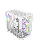 Gamemax кутия Case ATX - HYPE-A White - 4 x 120 mm Addressable RGB fans