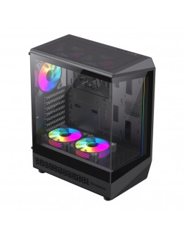 Gamemax кутия Case ATX - Vista COC AB - 5 x 120 mm A-RGB Fans, MB Plate COC Fan