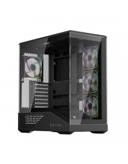 1stPlayer кутия Case ATX - GM7 Black - 4 x 120 mm A-RGB fans included, USB-C