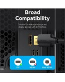 Vention Кабел Cable - Display Port v1.2 DP M / M Black 4K 1M - HAKBF