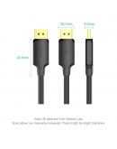 Vention Кабел Cable - Display Port v1.2 DP M / M Black 4K 1M - HAKBF