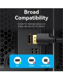 Vention Кабел Cable - Display Port v1.2 DP M / M Black 4K 2.0M - HAKBH