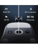 MCHOSE професионална геймърска мишка A7 V2 Ultra Black - Wireless Gaming Mouse - Dual 8K, Omron Mechanical