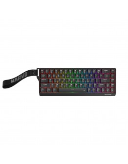 Marvo безжична механична геймърска клавиатура Wireless Gaming Mechanical keyboard Saber 65W KG965W - 1K, Banana Crystal [Linear], (English US)