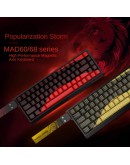 Madlions професионална геймърска механична клавиатура Professional Gaming Mechanical Keyboard MAD 68 HE Flagship V2 - 8K, Magnetic Amber Pro Switches - White