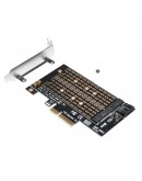 Makki Адаптер M2 SSD NVMe+SATA (M-key+B-key) to PCI Express 3.0 4x adapter - MAKKI-M2-PCIE-2X