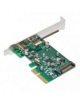 Makki PCI-E card 2 x USB3.1 A+C ports - MAKKI-PCIE-2XUSB31-AC-V1